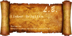 Lieber Brigitta névjegykártya